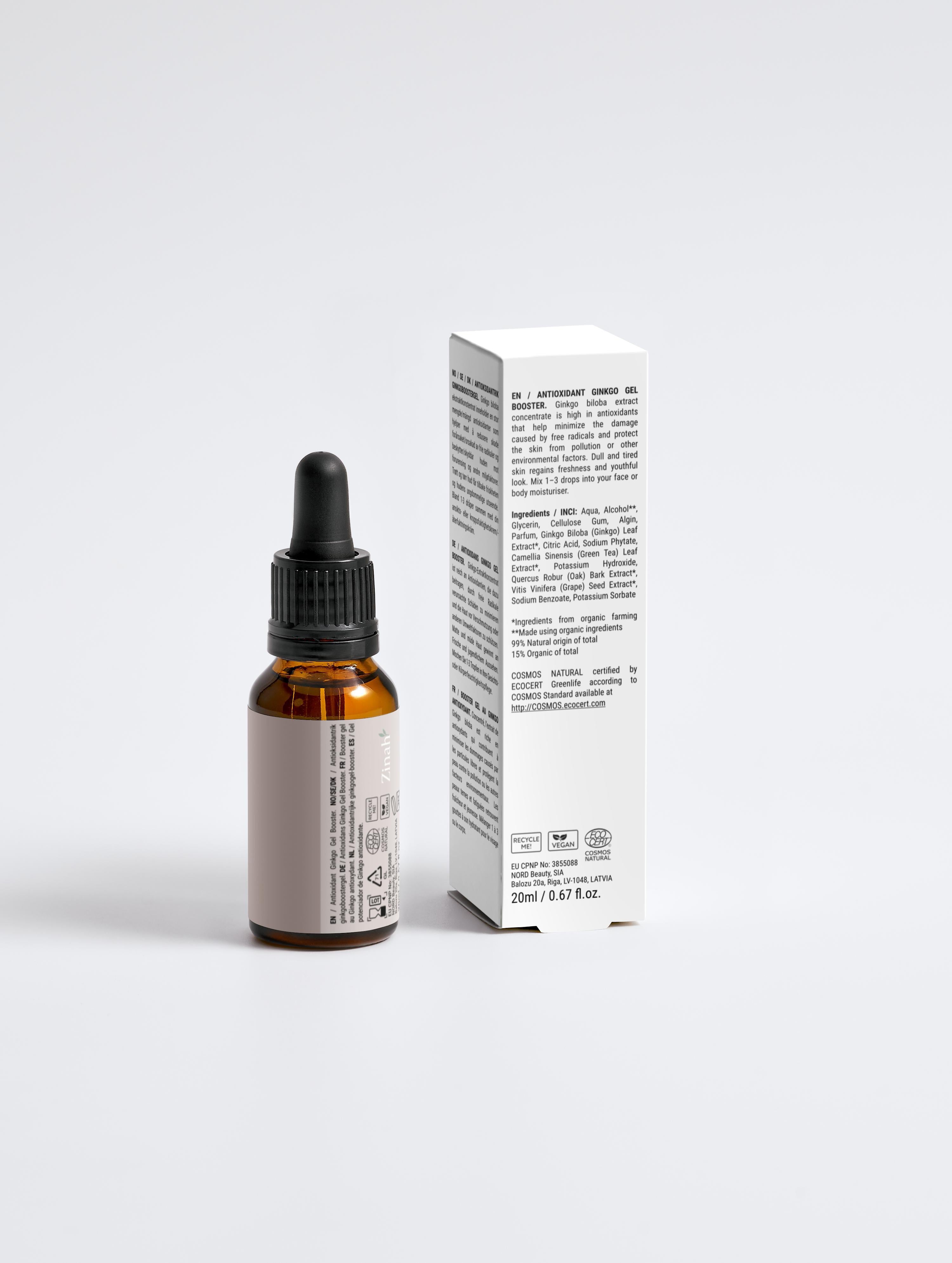 Gel Booster au ginkgo antioxydant 20 ml